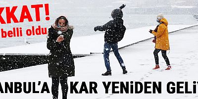 İstanbul’a çarşamba ve perşembe kar yağabilir