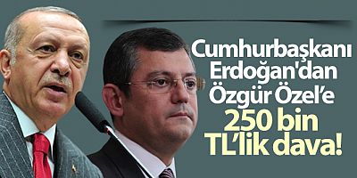 SON DAKİKA Cumhurbaşkanı Erdoğan'dan, Özgür Özel'e 250 bin TL'lik dava